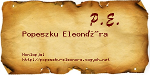 Popeszku Eleonóra névjegykártya
