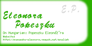 eleonora popeszku business card